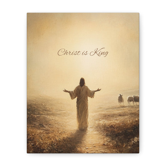 Christ is King Canvas Art, Inspirational Wall Decor, Religious Home Decor, Gift for Christians, Spiritual Artwork