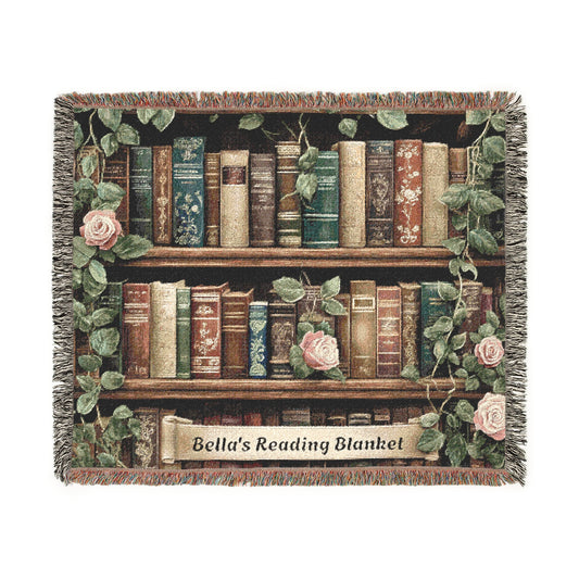 Cozy Literary Woven Blanket – Perfect for Book Lovers, Home Décor, Gifts, Reading Nook, and Snuggling